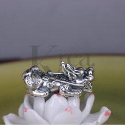 Kreakami - Charm Liontin Pixiu / Naga / Dragon Pure Silver 999 DIY Handmade